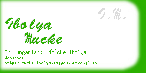 ibolya mucke business card